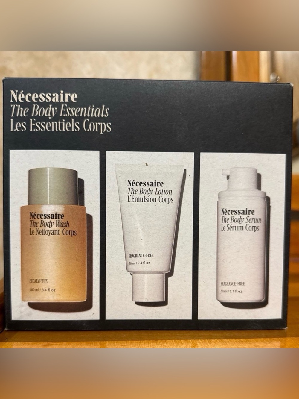 Necessarie The Body Essentials Kit — Body Wash, Body Lotion & Body Serum